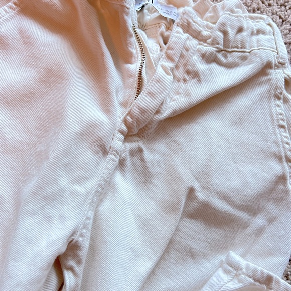 Zara paper bag waist Cream color pants size US 0 VGUC 💕50% OFF💕 - Picture 3 of 3